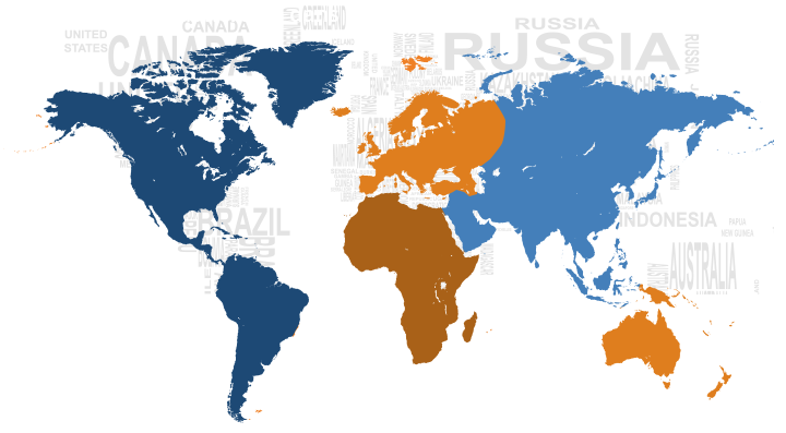 Répartition des adhérents dans le monde